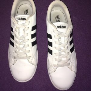White/Black striped Adidas